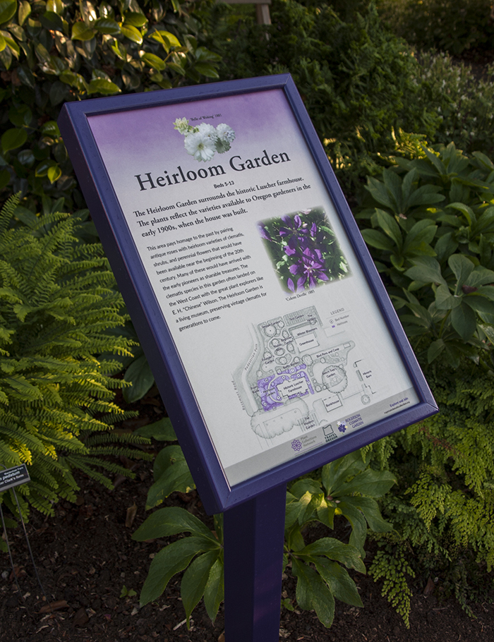 Rogerson Clematis Garden - Heirloom Garden Sign