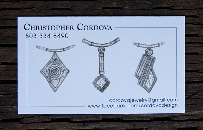 Cordova Jewelry - Business Card Back