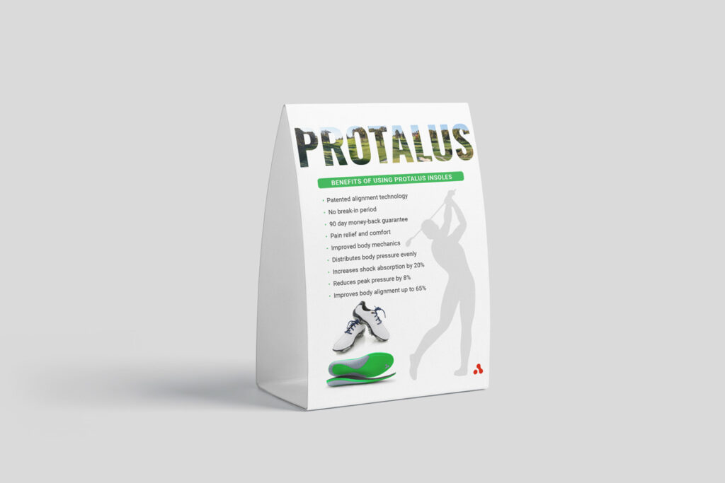 Protalus Golf Table Tent Mock-up