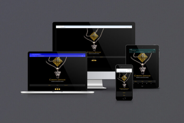 Cordova Jewelry Device Website Mock-up