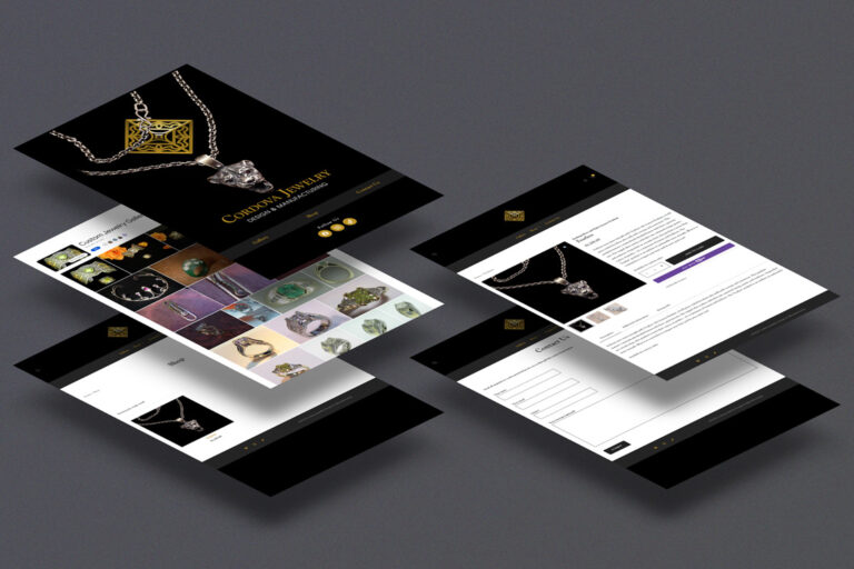 Cordova Jewelry Website Isometric Mock-up
